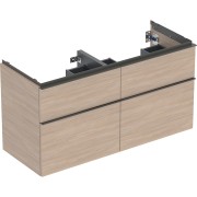 Meuble sous lavabo 120 cm 2 cuves Geberit iCon 4 tiroirs Chêne - GEBERIT 502.309.JH.1 