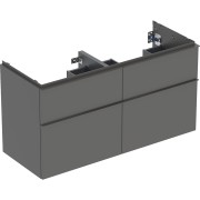 Meuble sous lavabo 120 cm 2 cuves Geberit iCon 4 tiroirs Gris velouté - GEBERIT 502.309.JK.1 
