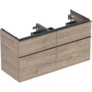 Meuble sous lavabo 120 cm 2 cuves Geberit iCon 4 tiroirs Noyer Carya - GEBERIT 502.309.JR.1 