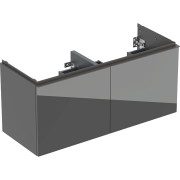 Meuble bas Geberit Acanto 2 tiroirs 2 tir anglaise lavabo 2C 120cm verre gris - GEBERIT 503.007.JK.2 