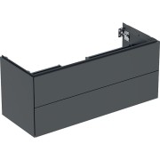 Meuble bas pour lavabo Geberit ONE 2 tiroirs L120cm P47cm Noir mat - GEBERIT 505.265.00.8 