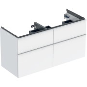 Meuble sous lavabo 120 cm 2 cuves Geberit iCon 4T poignée Blanc Blanc brillant - GEBERIT 502.309.01.1 