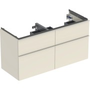 Meuble sous lavabo 120 cm 2 cuves Geberit iCon 4 tiroirs Sable gris - GEBERIT 502.309.JL.1 