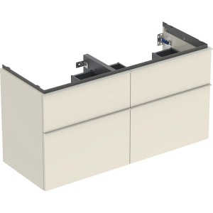 Meuble sous lavabo 120 cm 2 cuves Geberit iCon 4 tiroirs Sable gris - GEBERIT 502.309.JL.1 