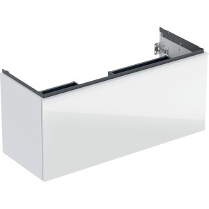 Meuble bas Geberit Acanto 1 tiroir 1 tir anglaise lavabo 1C 120cm verre blanc - GEBERIT 503.006.01.2 