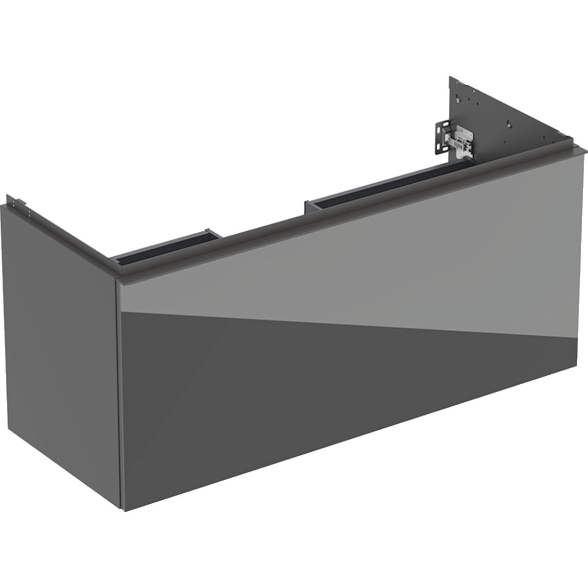 Meuble bas Geberit Acanto 1 tiroir 1 tir anglaise lavabo 1C 120cm verre gris - GEBERIT 503.006.JK.2 
