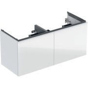 Meuble bas Geberit Acanto 2 tiroirs 2 tir anglaise lavabo 2C 120cm verre blc - GEBERIT 503.007.01.2 