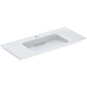 Lavabo meuble Geberit ONE sortie horiz 105x48cm 1TR STP KeraTect Blc brill - GEBERIT 505.015.00.1 
