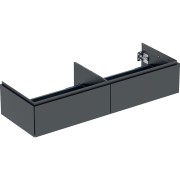 Meuble bas pour lavabo Geberit ONE 2 tiroirs L135cm P47cm Noir mat - GEBERIT 505.076.00.8 