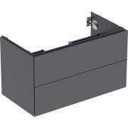 Meuble bas pour lavabo Geberit ONE 2 tiroirs L90cm P47cm Gris velouté - GEBERIT 505.263.00.3 