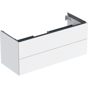 Meuble bas pour lavabo Geberit ONE 2 tiroirs L120cm P47cm Blanc brillant - GEBERIT 505.265.00.1 