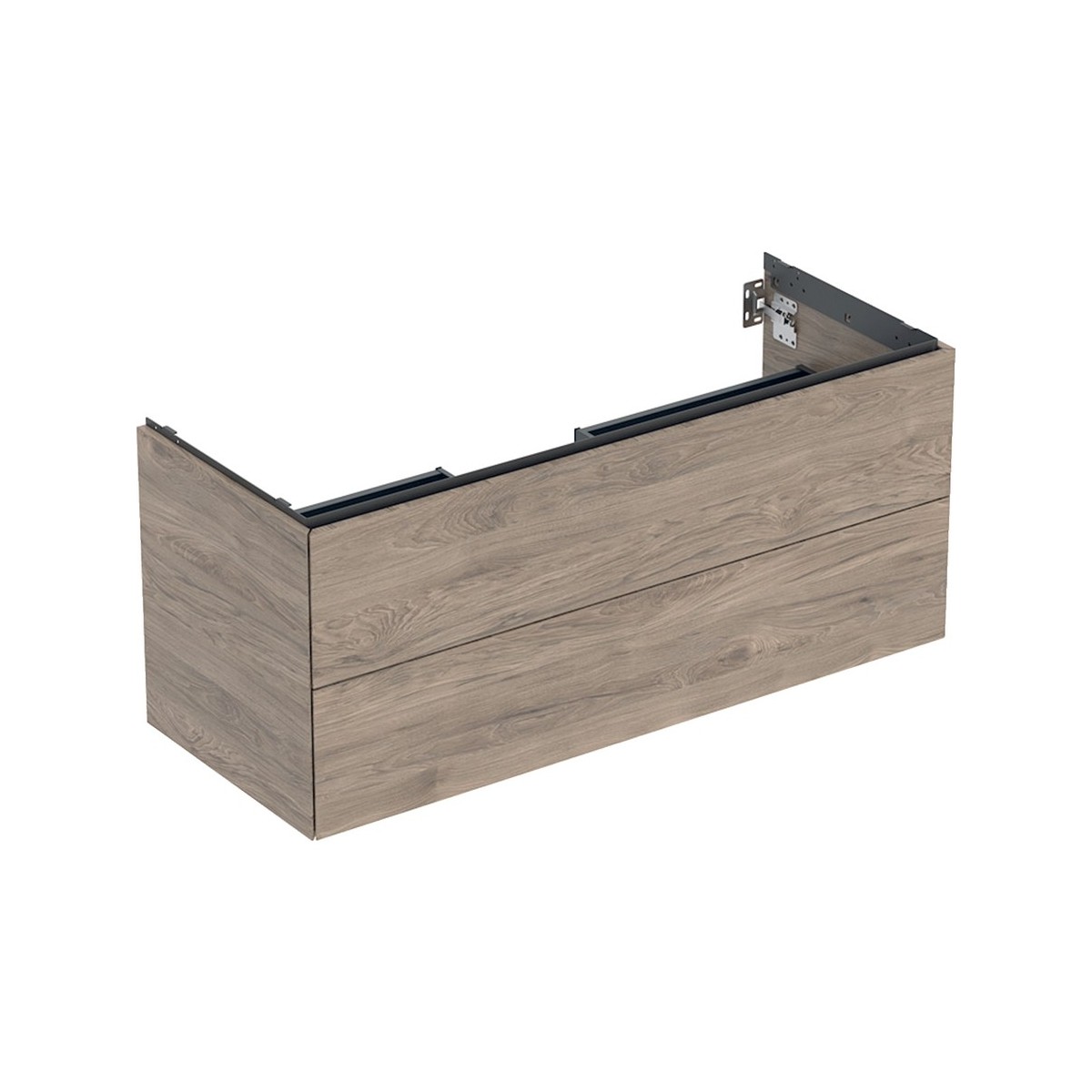 Meuble bas pour lavabo Geberit ONE 2 tiroirs L120cm P47cm Noyer carya - GEBERIT 505.265.00.6 