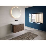 Meuble bas pour lavabo Geberit ONE 2 tiroirs L90cm P47cm Noyer carya - GEBERIT 505.263.00.6 
