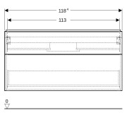 Meuble sous lavabo 120 cm 1 cuve Geberit iCon 2 tiroirs Noyer Carya - GEBERIT 502.306.JR.1 