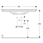 Lavabo meuble Geberit ONE sortie horiz 105x48cm 1TR STP KeraTect Blc brill - GEBERIT 505.015.00.1 