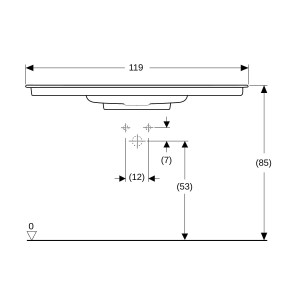 Lavabo meuble Geberit ONE sortie horiz 120x48cm STR STP KeraTect Blc brill - GEBERIT 505.016.00.1 