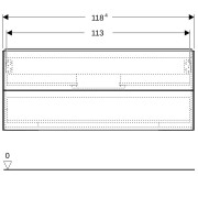 Meuble bas pour lavabo Geberit ONE 2 tiroirs L120cm P47cm Noyer carya - GEBERIT 505.265.00.6 