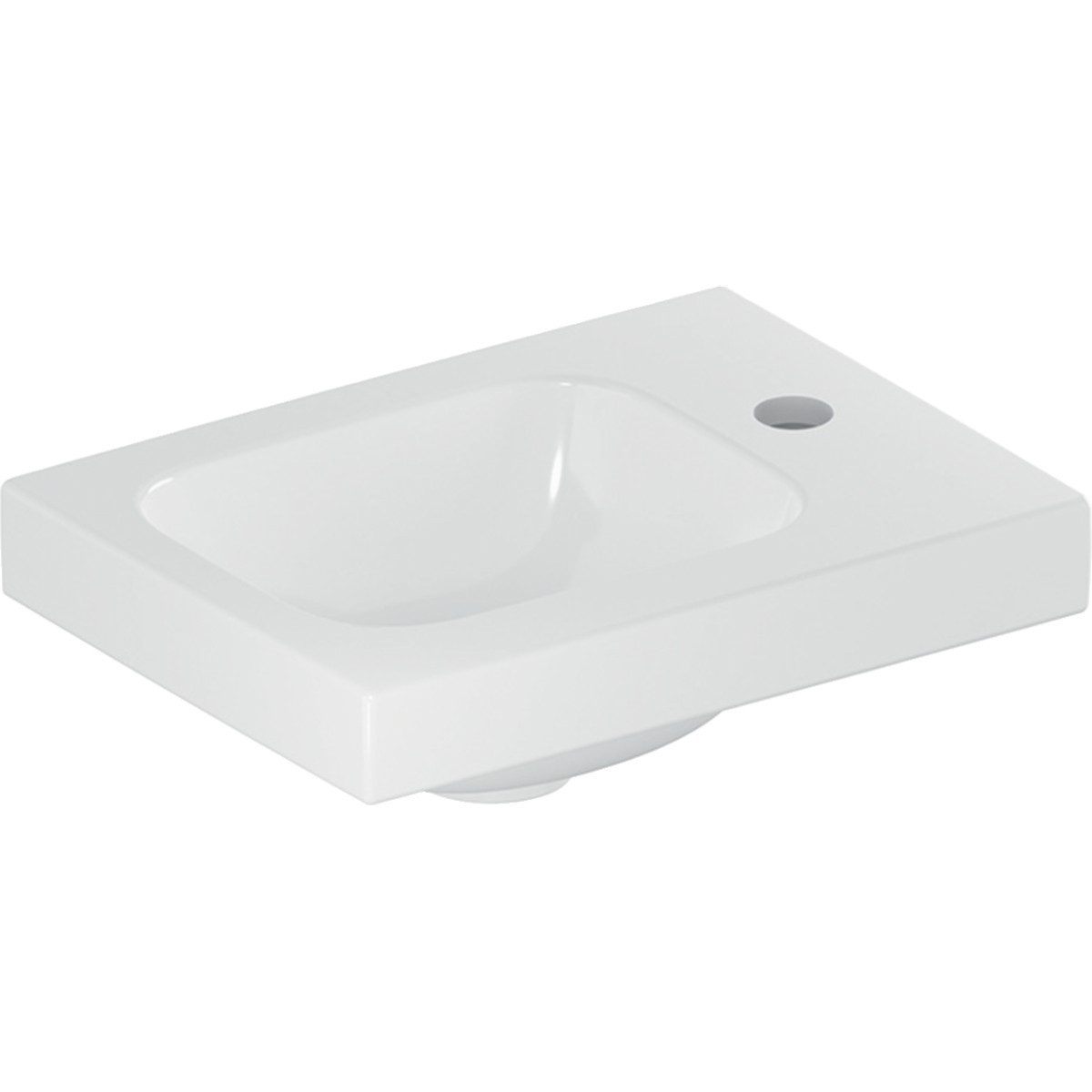 Lave-mains light Geberit iCon 38cm ss trop-plein trou de robi à droite blc br - GEBERIT 501.830.00.1 