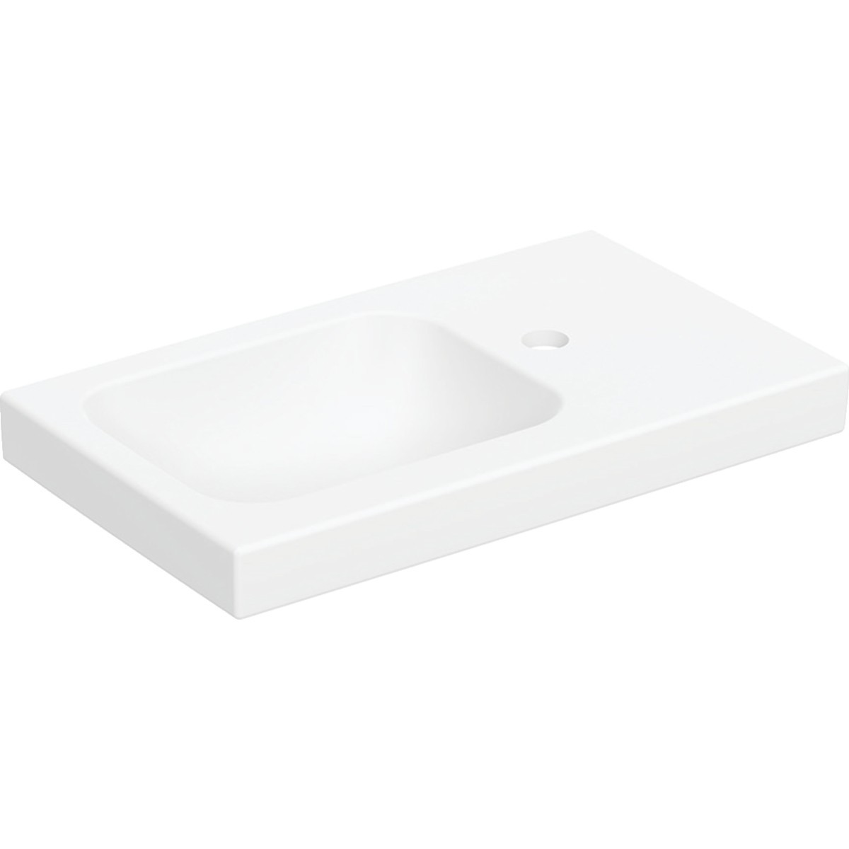 Lave-mains light Geberit iCon 53 cm STP 1TR et plage à droite blanc mat - GEBERIT 501.832.JT.1 