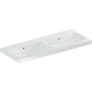 Lavabo double light Geberit iCon 120 cm 2 cuves avc trop-plein sans trou de robi - GEBERIT 501.838.00.3 