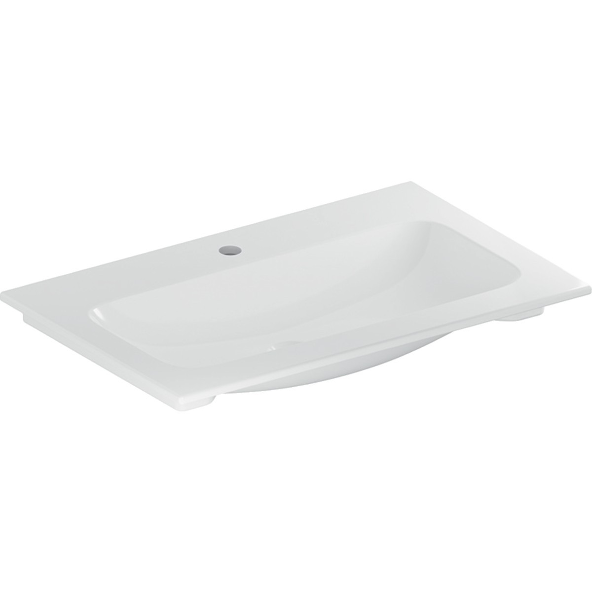 Lavabo slim Geberit iCon 75 cm sans trop plein et avec trou de robinetterie - GEBERIT 501.844.00.1 