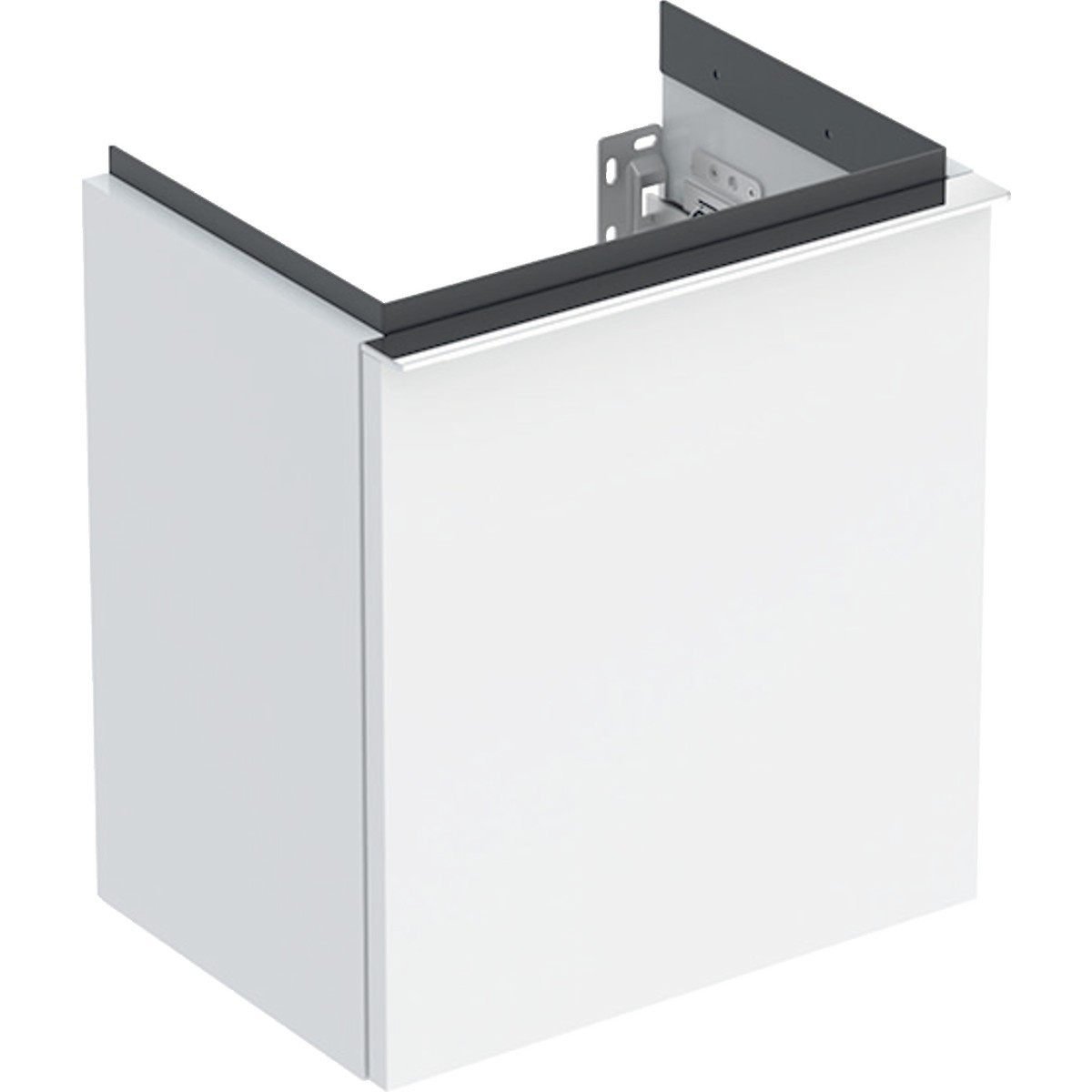 Meuble sous lave-mains 38 Geberit iCon 1P charn à droite poignée Chrome Blanc b - GEBERIT 502.300.01.2 