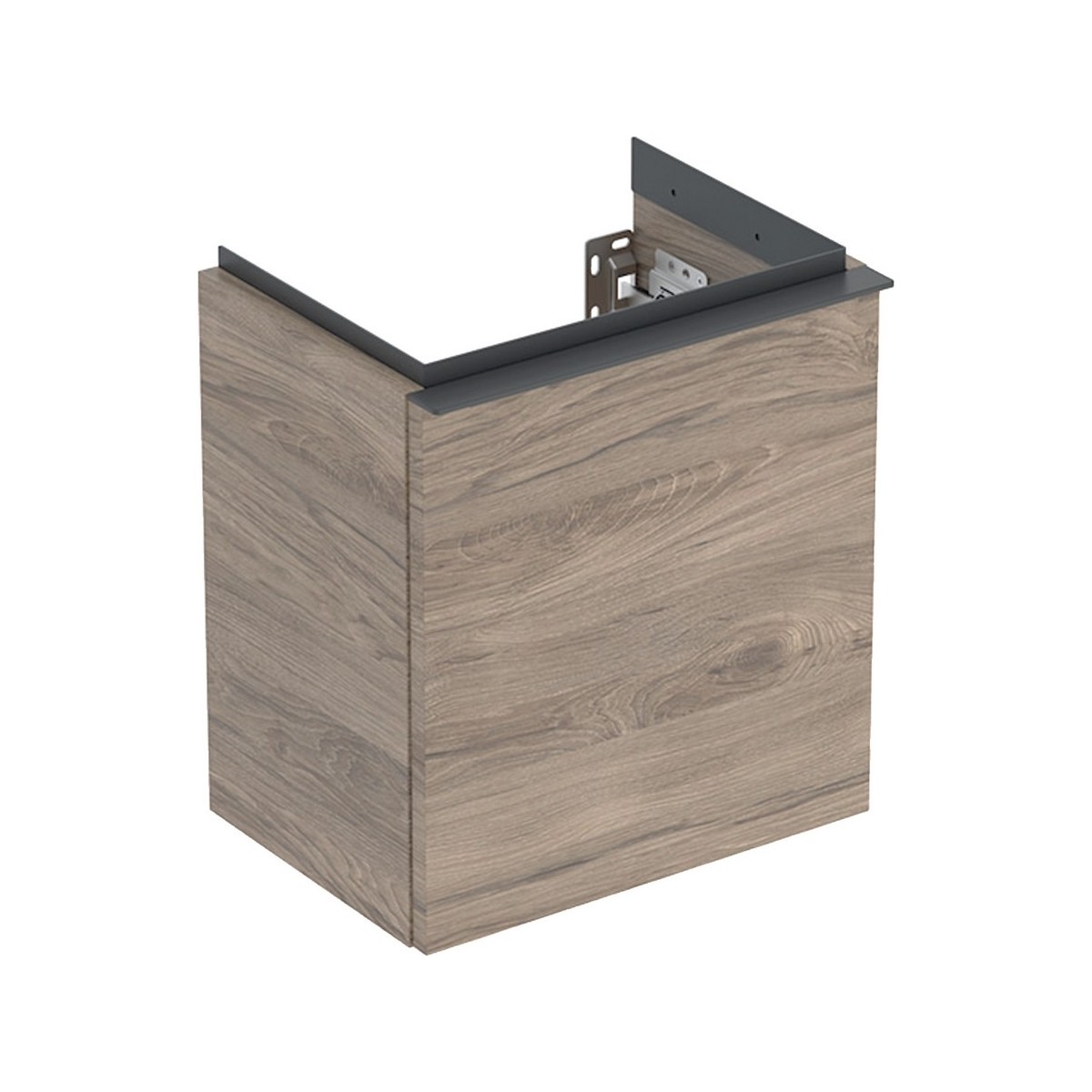 Meuble sous lave-mains 38 Geberit iCon 1 porte charnières à gauche Noyer Carya - GEBERIT 502.301.JR.1 