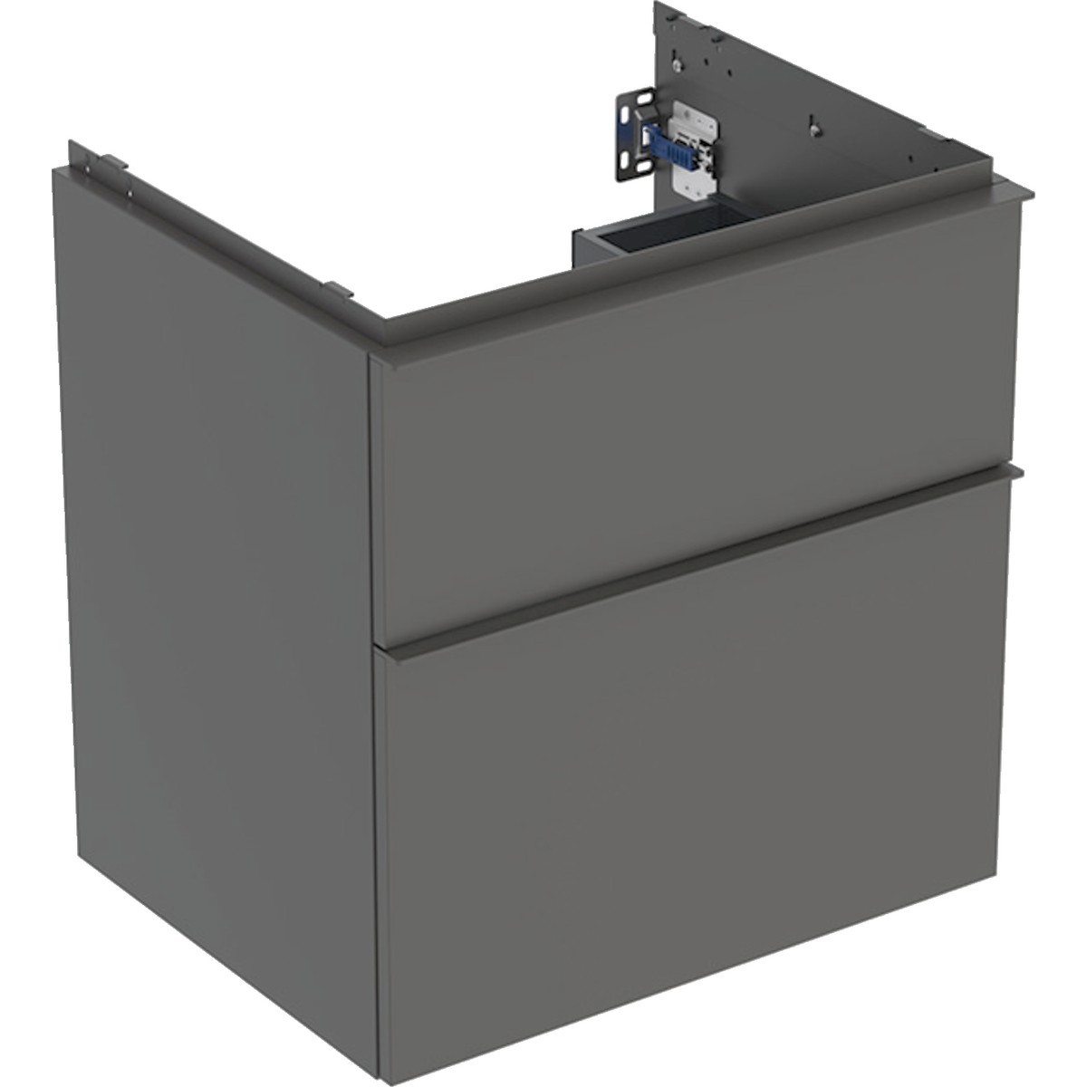 Meuble sous lavabo 60 cm Geberit iCon 2 tiroirs Gris velouté - GEBERIT 502.303.JK.1 