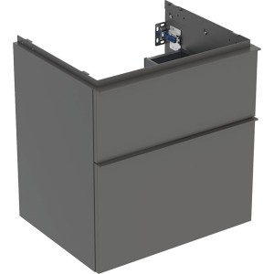 Meuble sous lavabo 60 cm Geberit iCon 2 tiroirs Gris velouté - GEBERIT 502.303.JK.1 