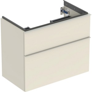 Meuble sous lavabo 75 cm compact Geberit iCon 2 tiroirs Sable gris - GEBERIT 502.308.JL.1 