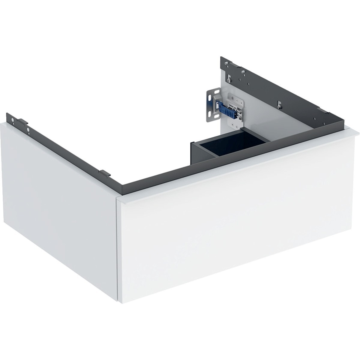 Meuble sous lavabo 60 cm Geberit iCon 1 tiroir poignée Blanc Blanc brillant - GEBERIT 502.310.01.1 