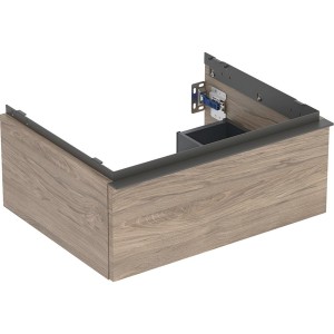 Meuble sous lavabo 60 cm Geberit iCon 1 tiroir Noyer Carya - GEBERIT 502.310.JR.1 