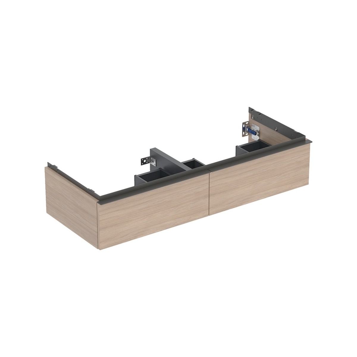 Meuble sous lavabo 120 cm 2 cuves Geberit iCon 2 tiroirs Chêne - GEBERIT 502.314.JH.1 
