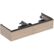 Meuble sous lavabo 120 cm 2 cuves Geberit iCon 2 tiroirs Chêne - GEBERIT 502.314.JH.1 