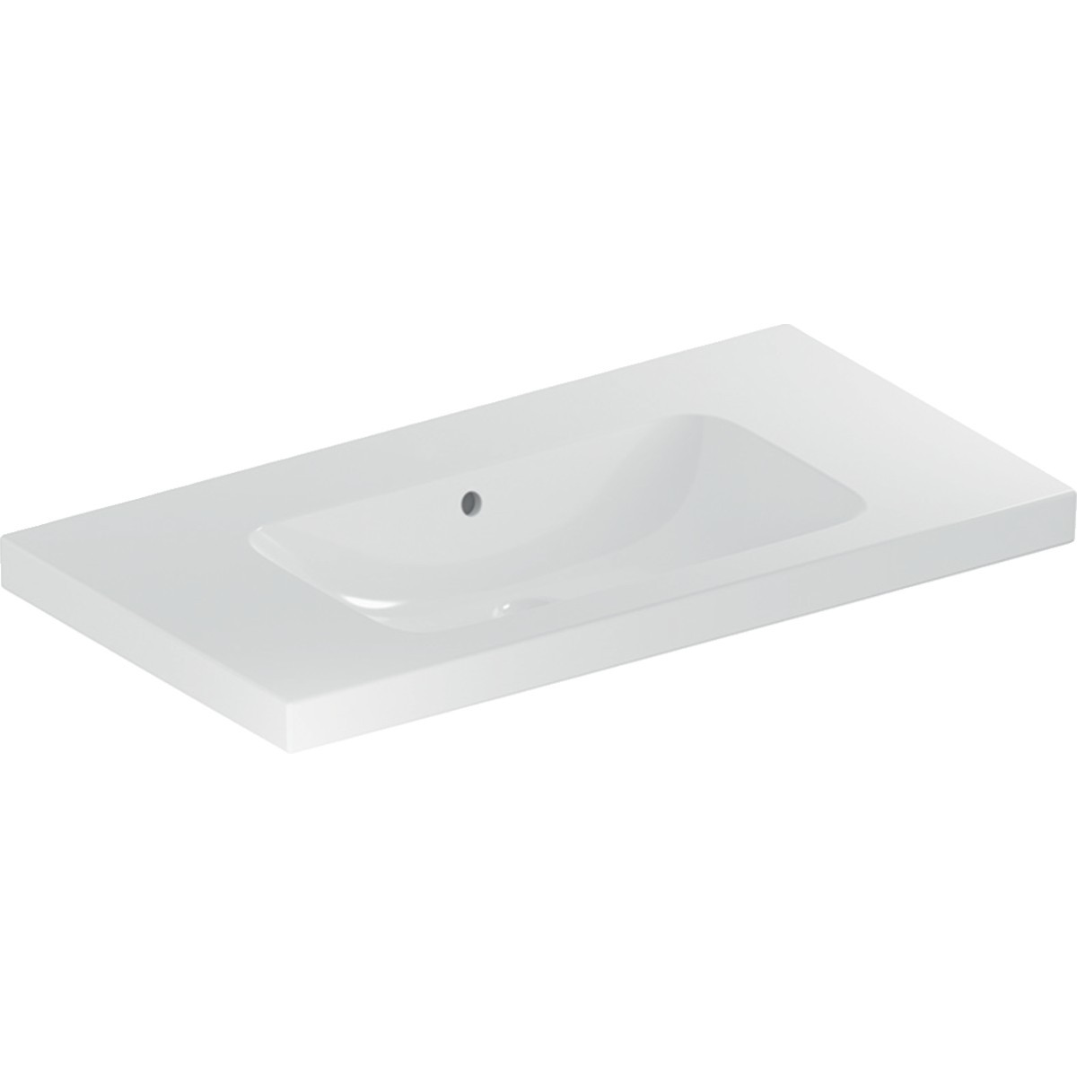 Lavabo light Geberit iCon 90 cm avc plage de dép. avc trop-plein ss trou de robi - GEBERIT 501.840.00.3 