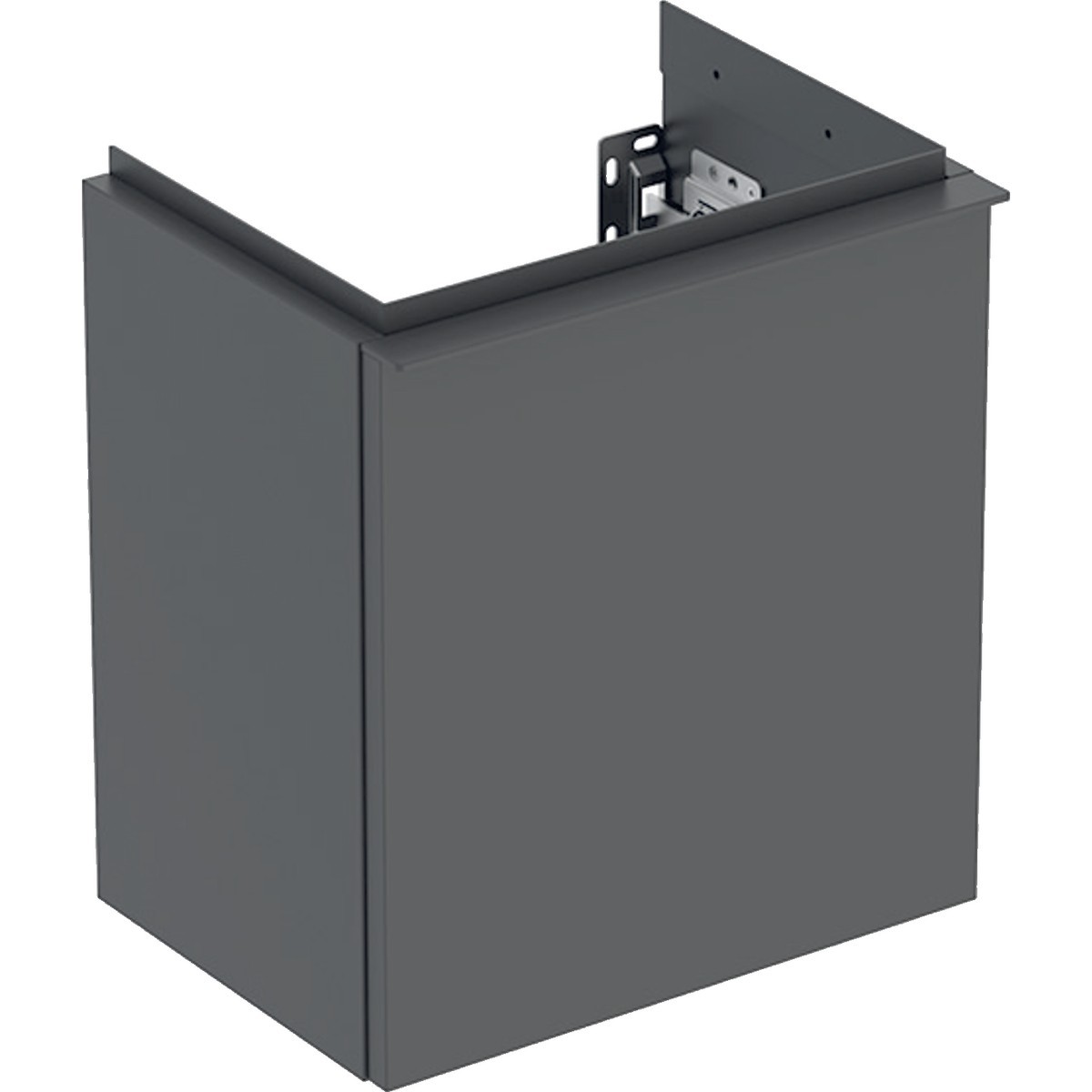 Meuble sous lave-mains 38 Geberit iCon 1 porte charnières à gauche Gris velouté - GEBERIT 502.301.JK.1 