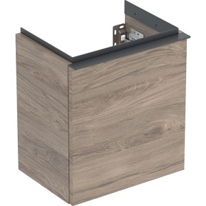 Meuble sous lave-mains 38 Geberit iCon 1 porte charnières à gauche Noyer Carya - GEBERIT 502.301.JR.1 