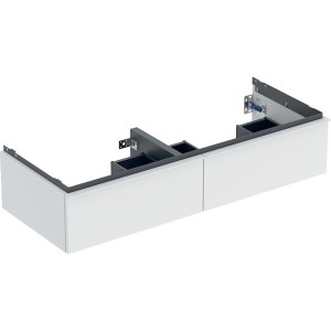 Meuble sous lavabo 120 cm 2 cuves Geberit iCon 2 tiroirs Blanc mat - GEBERIT 502.314.01.3 