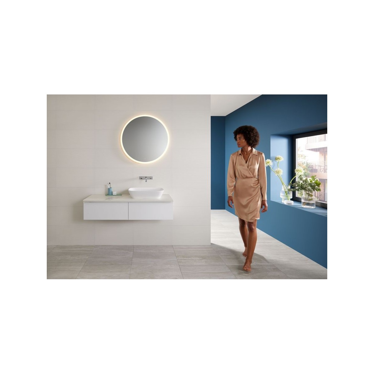 Meuble sous lavabo 120 cm 2 cuves Geberit iCon 2 tiroirs Blanc mat - GEBERIT 502.314.01.3 