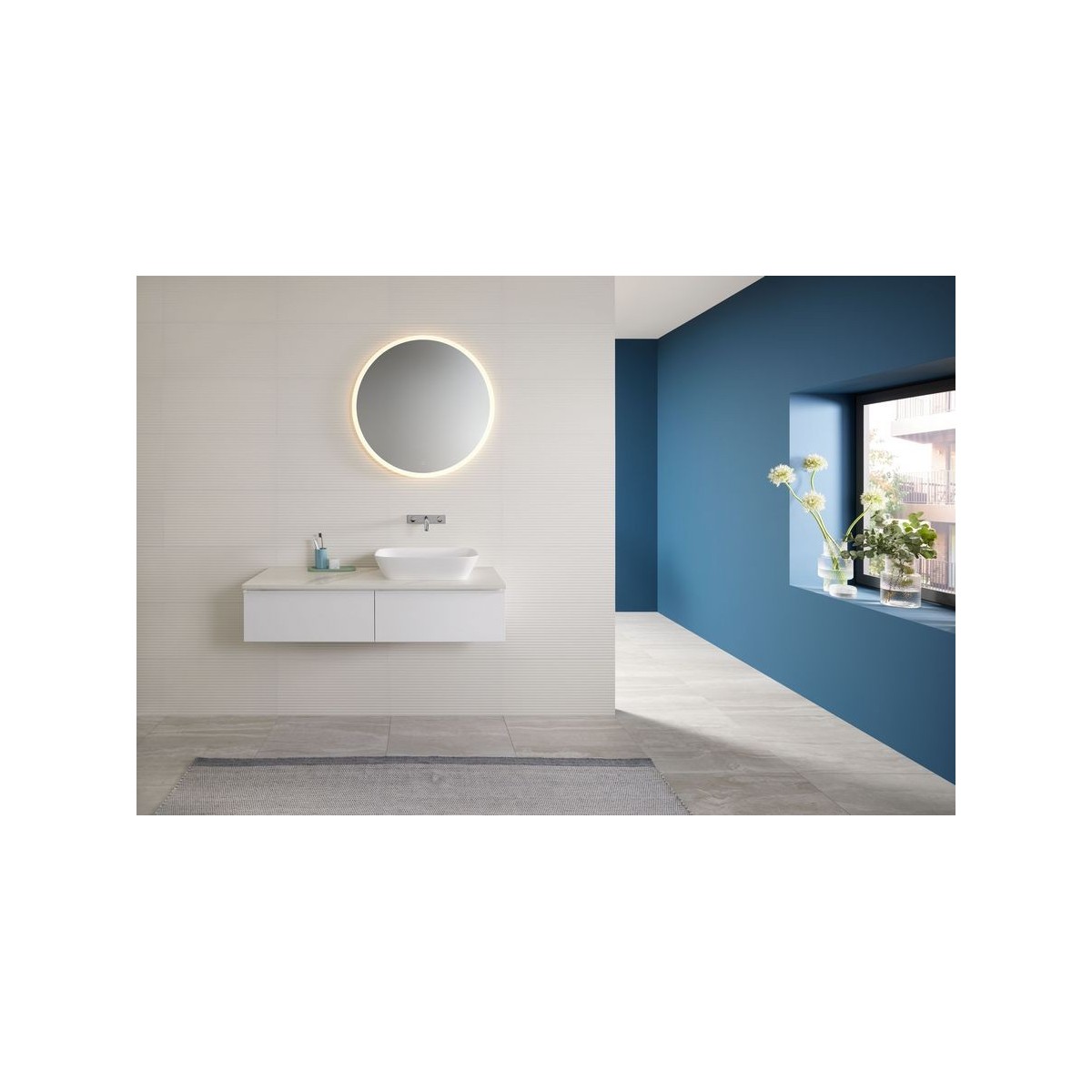 Meuble sous lavabo 120 cm 2 cuves Geberit iCon 2 tiroirs Blanc mat - GEBERIT 502.314.01.3 