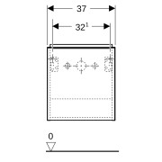 Meuble sous lave-mains 38 Geberit iCon 1P charn à droite poignée Chrome Blanc b - GEBERIT 502.300.01.2 