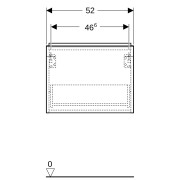Meuble sous lave-mains 53 cm Geberit iCon 1 tiroir Chêne - GEBERIT 502.302.JH.1 