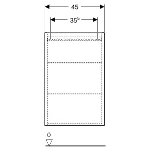 Armoire haute compacte Geberit iCon rectangulaire H70 1 porte Gris velouté - GEBERIT 502.318.JK.1 