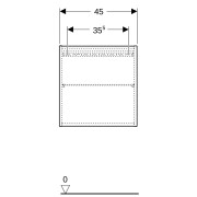 Armoire haute compacte Geberit iCon carrée H46 7 1 porte Chêne - GEBERIT 502.319.JH.1 