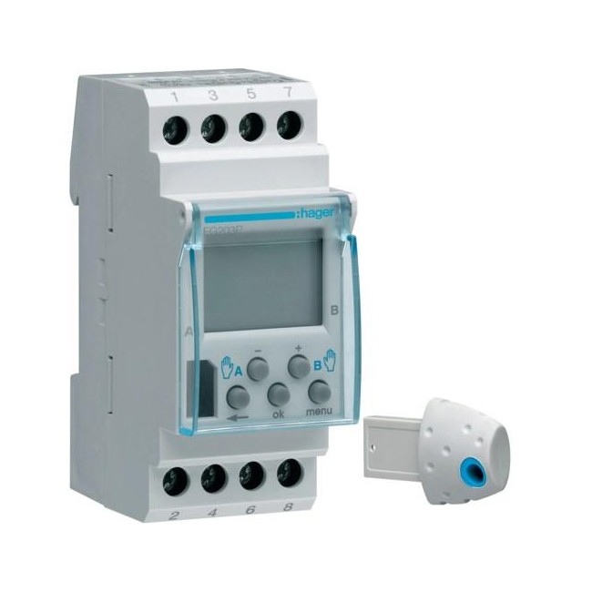 Prog mod élec FP 2 zones 7j 2M HAGER EG203P