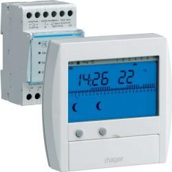 Thermostat d'ambiance électronique avec entrée fil pilote HAGER 25513