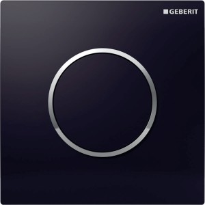 Commande d'urinoir Geberit pneumatique type 10 noir chromé brillant - GEBERIT 116.015.KM.1 