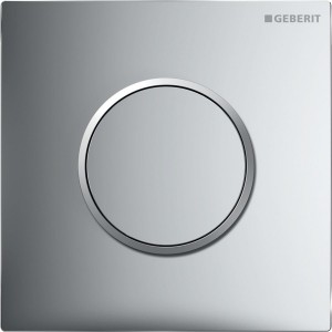 Commande d'urinoir Geberit pneumatique type 10 chromé brillant chromé mat - GEBERIT 116.015.KH.1 