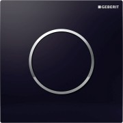 Commande d'urinoir Geberit pneumatique type 10 noir chromé brillant - GEBERIT 116.015.KM.1 