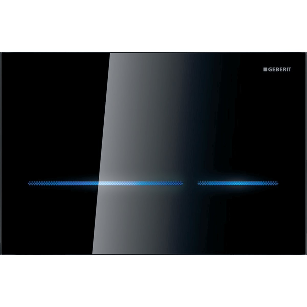 Commande Geberit élec secteur DT Sigma80 carrée Sig12 noir Verre réfl - GEBERIT 116.090.SG.6 